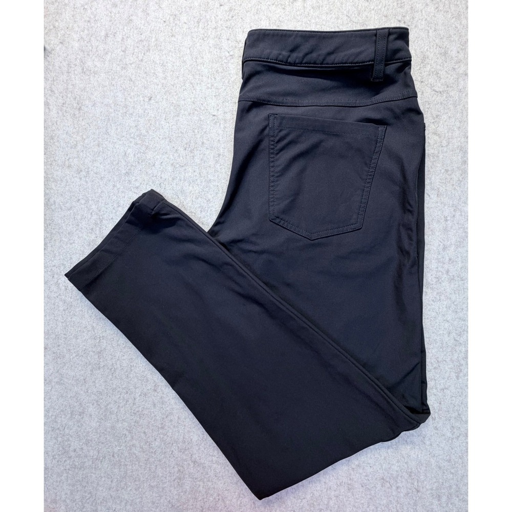 Lululemon Commission Pant Mens 33 Black ABC Slim Fit Warpstreme Trousers